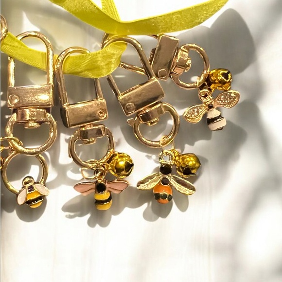 Pet Collar Charms Bumble Bee & Sunflower Enamel Charm Set with Lobster Clasps - Picture 7 of 7